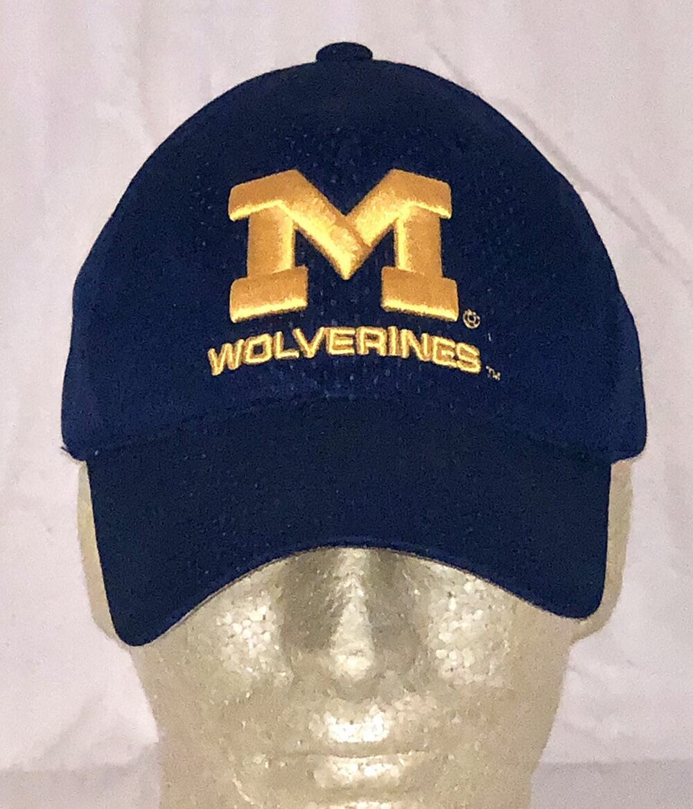 Michigan Wolverines Vintage Starter Blue Hook N Loop OSFA Adult Size Cap. VGC